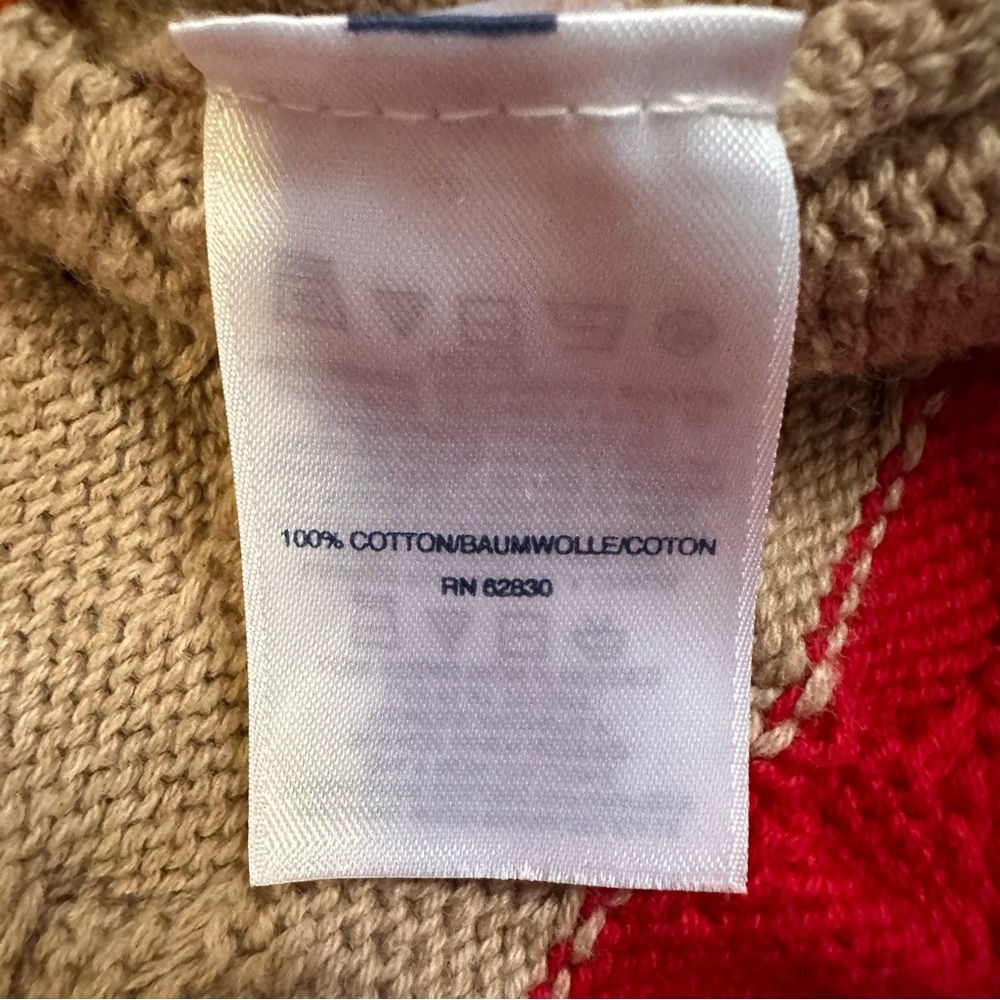 Lands' End Women Coastal Drifter Striped Cable Knit Cardigan Sweater Medium EUC - Picture 6 of 6